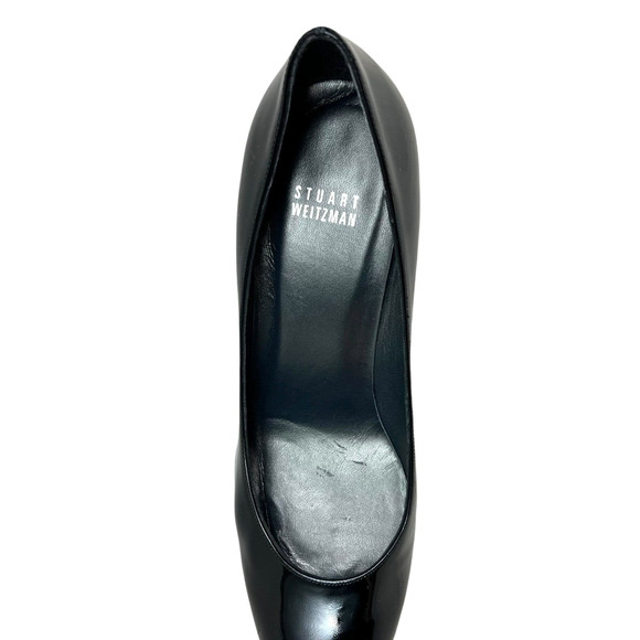 Stewart Weitzman Womens Pump Stilettos Black Patent‎ Leather Size 9.5M - Picture 7 of 8